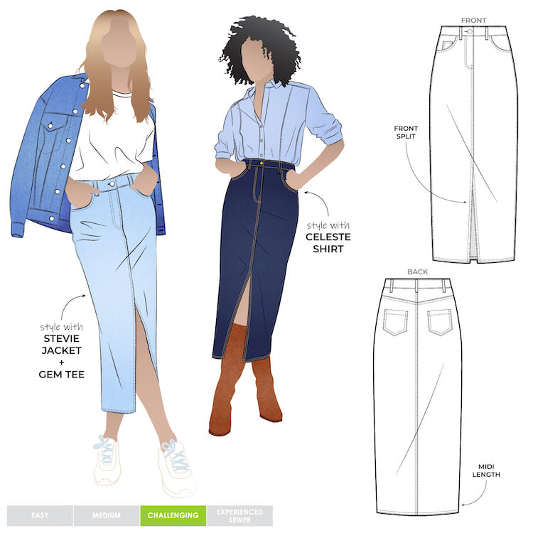 Style Arc - Tommie Jeans Skirt Pattern