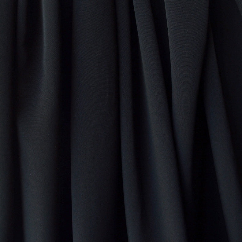 Landon Smooth Crepe - Jet Black