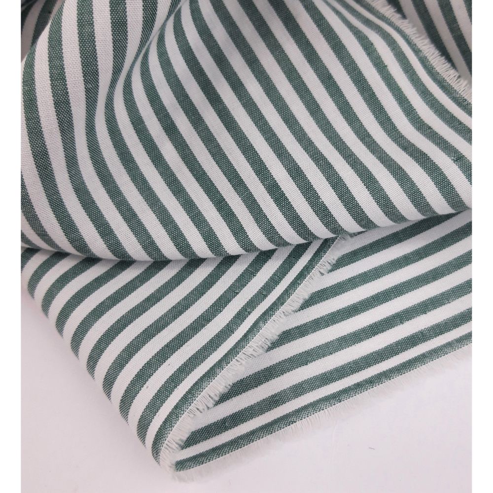 Superior Quality Poly/Cotton - Stripes - Wider - Forest