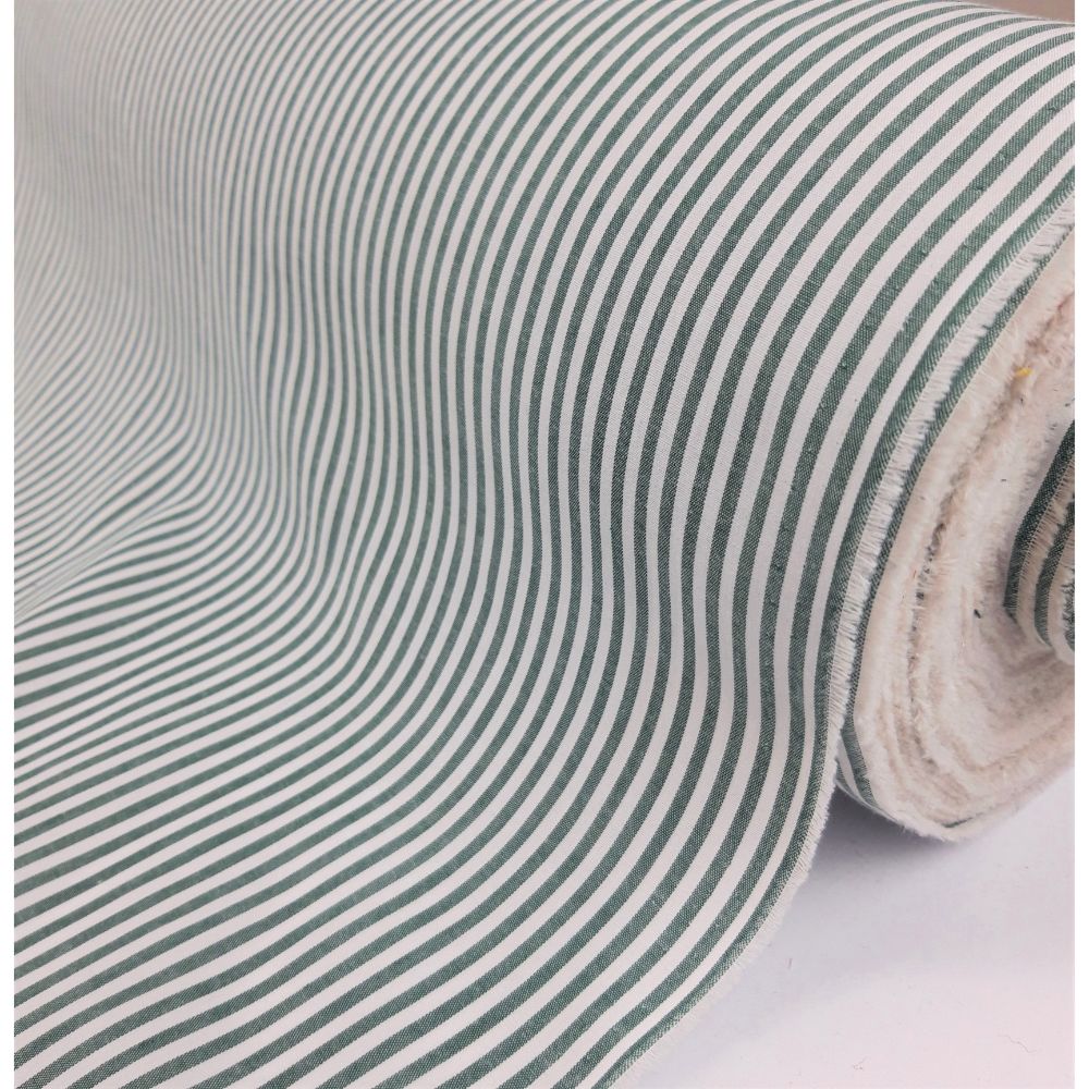 Superior Quality Poly/Cotton - Stripes - Wider - Forest
