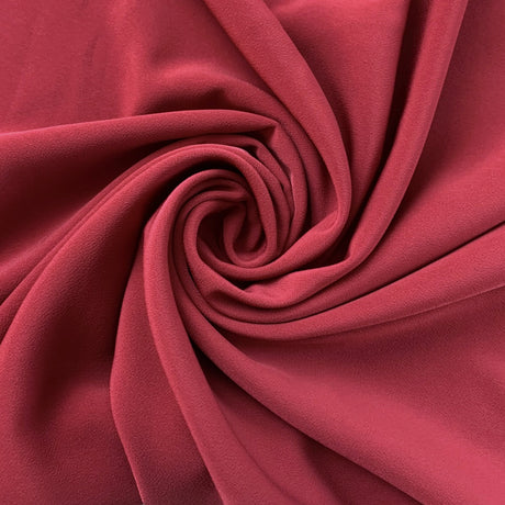 Superior Satin Crepe Polyester Dress Fabric Cherry Swirl