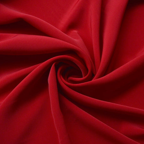 Superior Satin Crepe Red Red Superior Satin Crepe Dress Fabric Cud