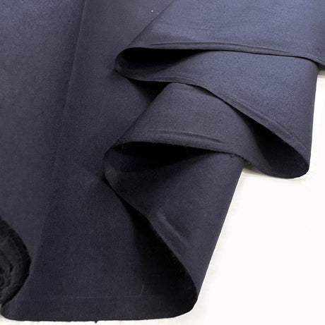 Superior Quality Plain Polycotton Dressmaking Fabric Darkest Navy Roll