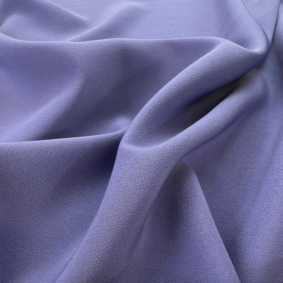 Superior Satin Crepe Lavendar Polyester Elastane Dress Fabric