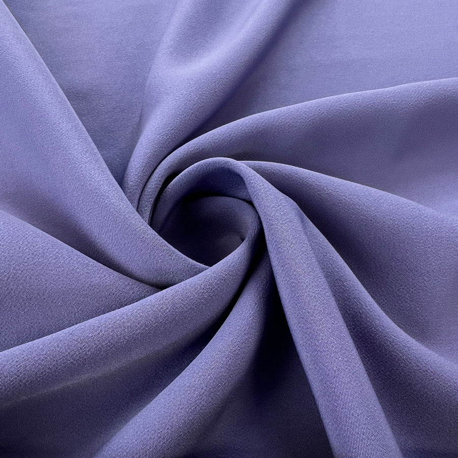 Superior Satin Crepe Lavendar Polyester Elastane Dress Fabric Twist