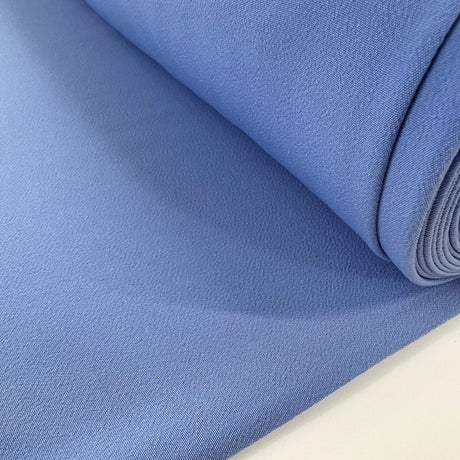 Superior Satin Crepe Wedgewood Blue Polyester Elastane Dress Fabric Roll