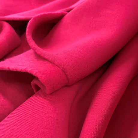 Sweatshirt Cerise Knitted Cotton And Polyester Jersey Fabric Drape Fabric Photo