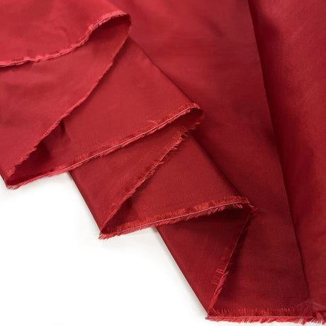 Taffeta Dressmaking Fabric Plain Taffy Ruby Red Roll