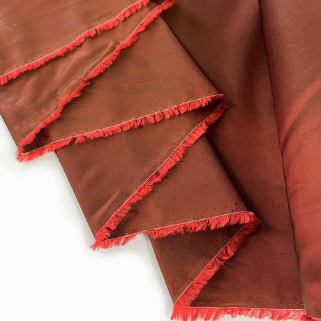 Taffeta Dressmaking Fabric Plain Taffy Sunset Red Roll