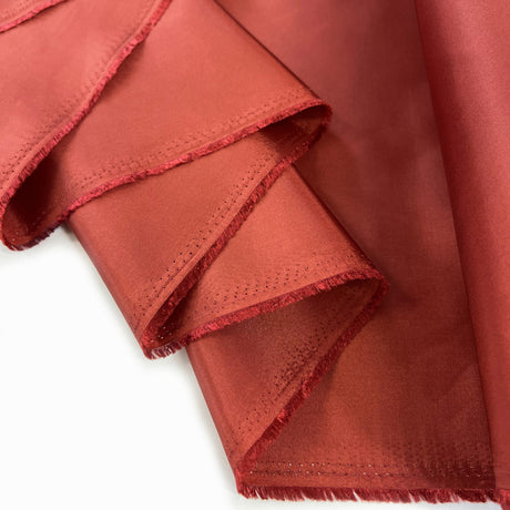 Taffeta Dressmaking Fabric Plain Taffy Vermilion Rev Roll