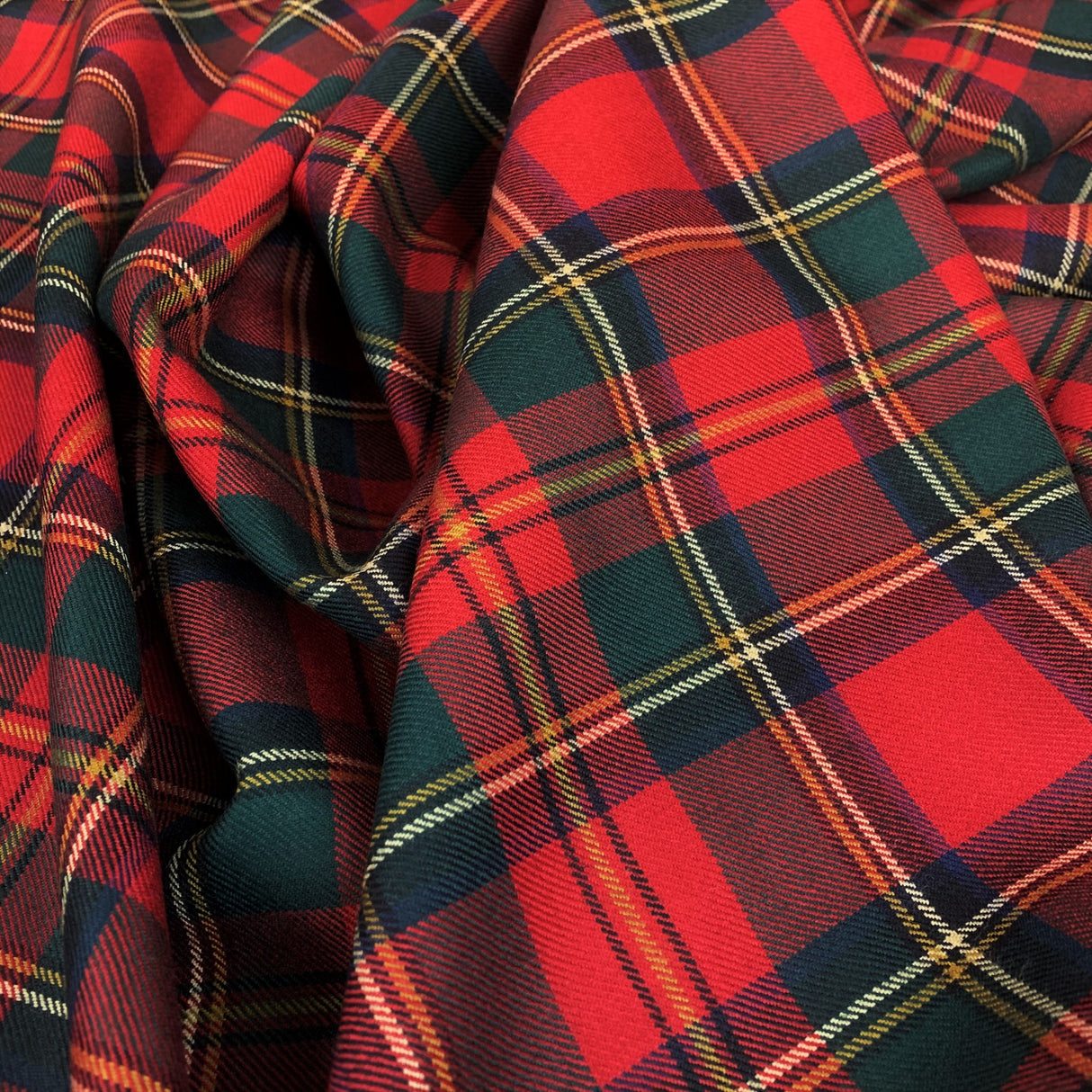 Wool Tartan - Muted - Red
