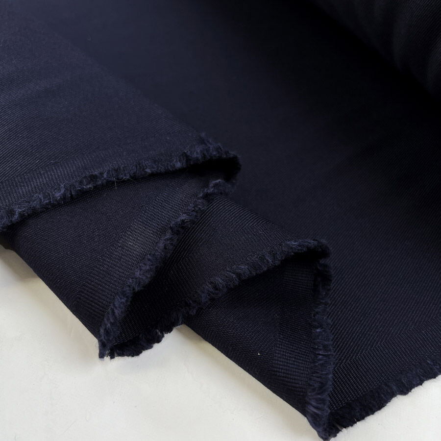 Taskmaster French Navy Polyester Cotton Twill Trouser Fabric Fold