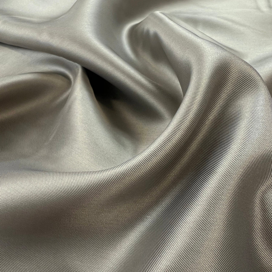 Taupe Twill Lining Acetate Viscose Fabric