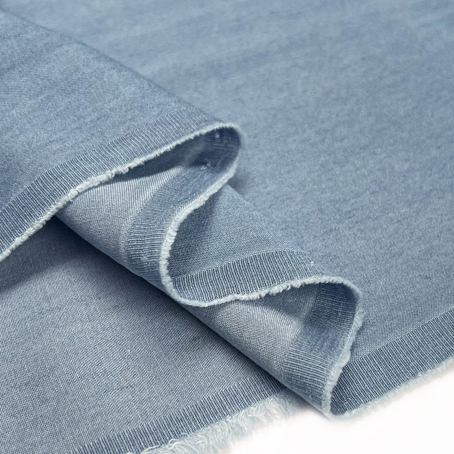 Remnant - Tencel Feel Denim Chambray - Light Blue (0.5m)