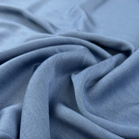 Tencel Feel Denim Chambray Sky Blue Viscose Lightweight Plain Woven Shirting Fabric