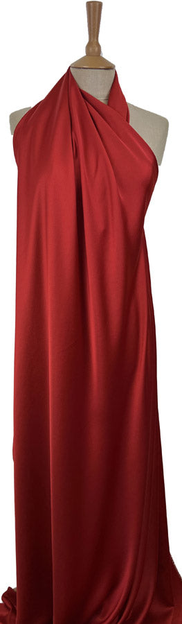Tesoro Red Italian Satin Polyester Ex Designer Dress Fabric Mannequin