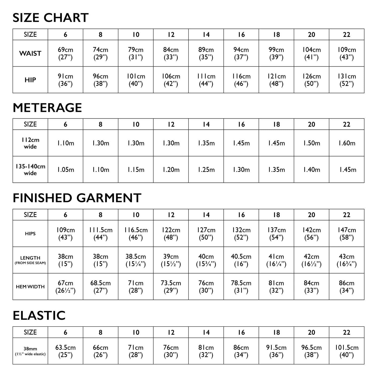 Tessuti - Bailee Shorts Sewing Pattern (UK 6-22)