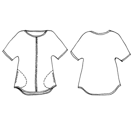 Tessuti Cora Top Sewing Pattern Uk 6 22 Sketch