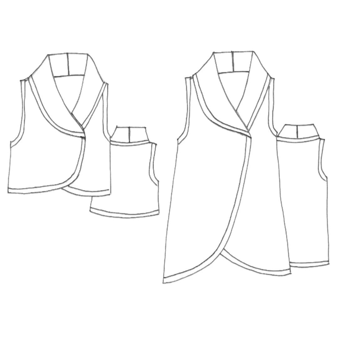 Tessuti - Kyoto Vest Sewing Pattern (UK XXS-XL)