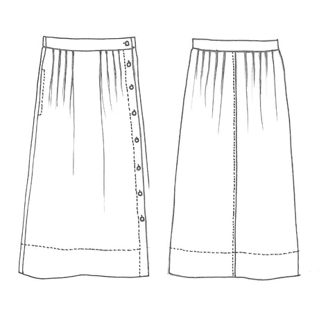 Tessuti Madden Skirt Pattern Uk 6 18 Sketch