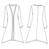 Tessuti - Megan Longline Cardigan Pattern (UK XXS-XL)