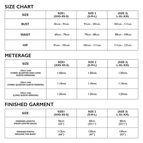 Tessuti Monroe Turtleneck Pattern Uk Xxs Xxl Size Chart
