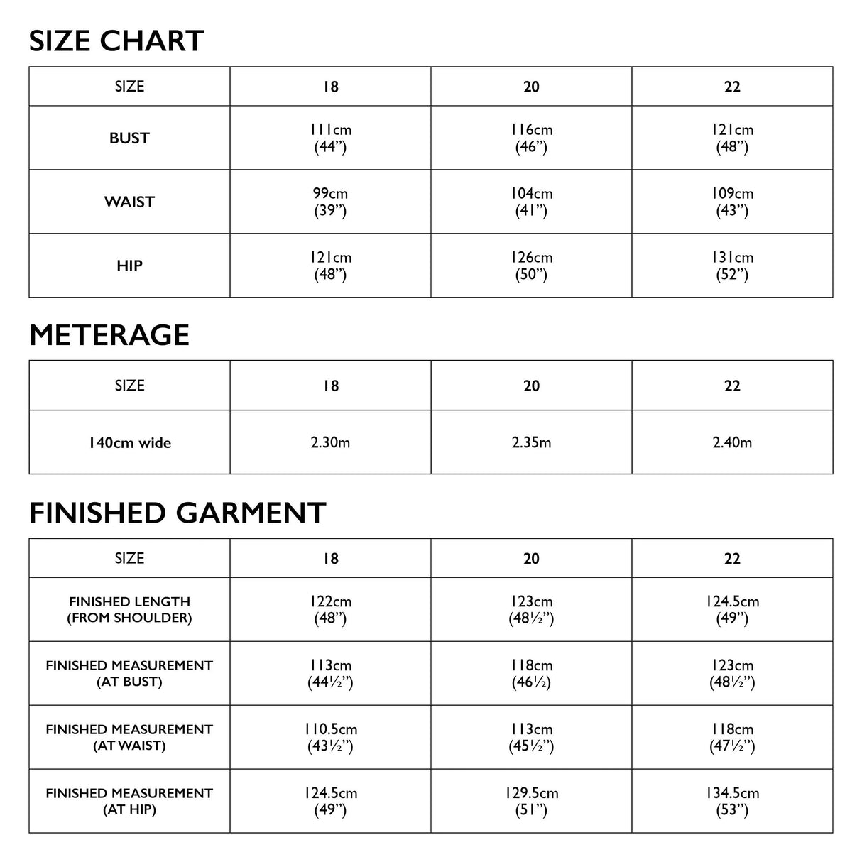 Tessuti - Ophelia Dress Pattern (UK 18-22)