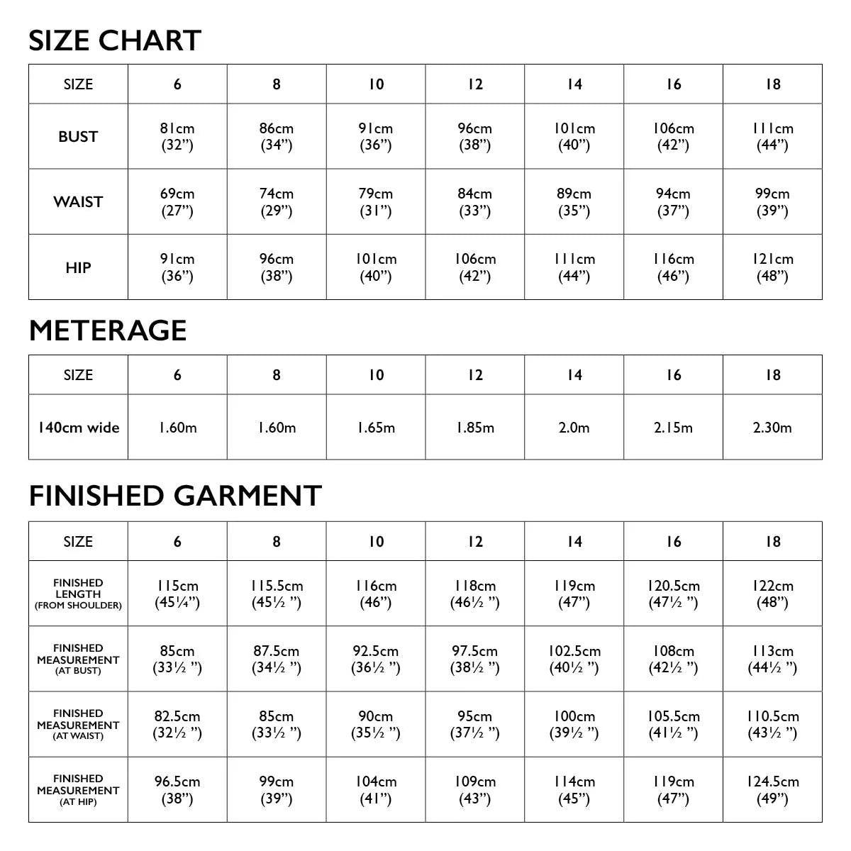 Tessuti - Ophelia Dress Pattern (UK 6-18)