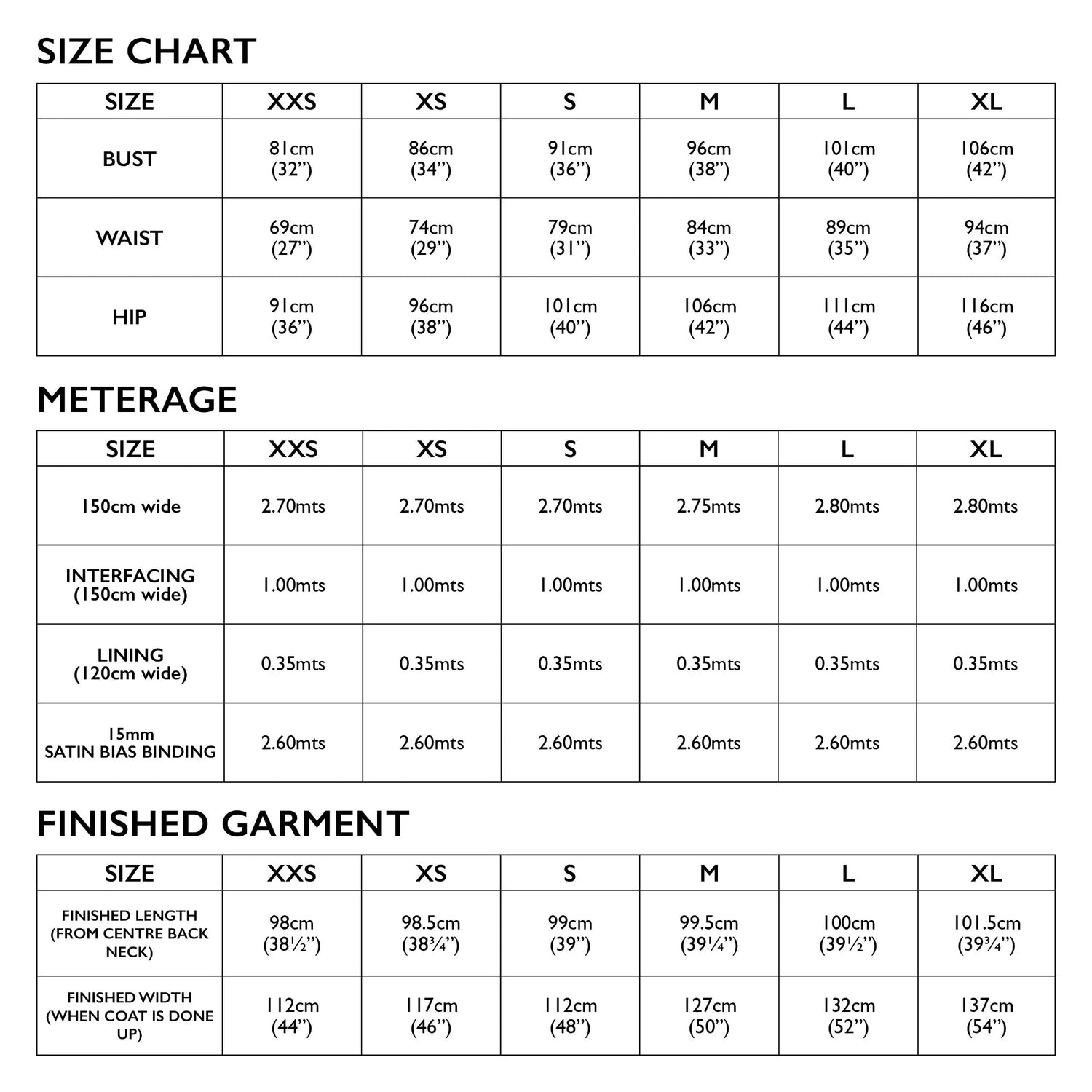 Tessuti - Soho Coat Sewing Pattern (UK XXS-XL)