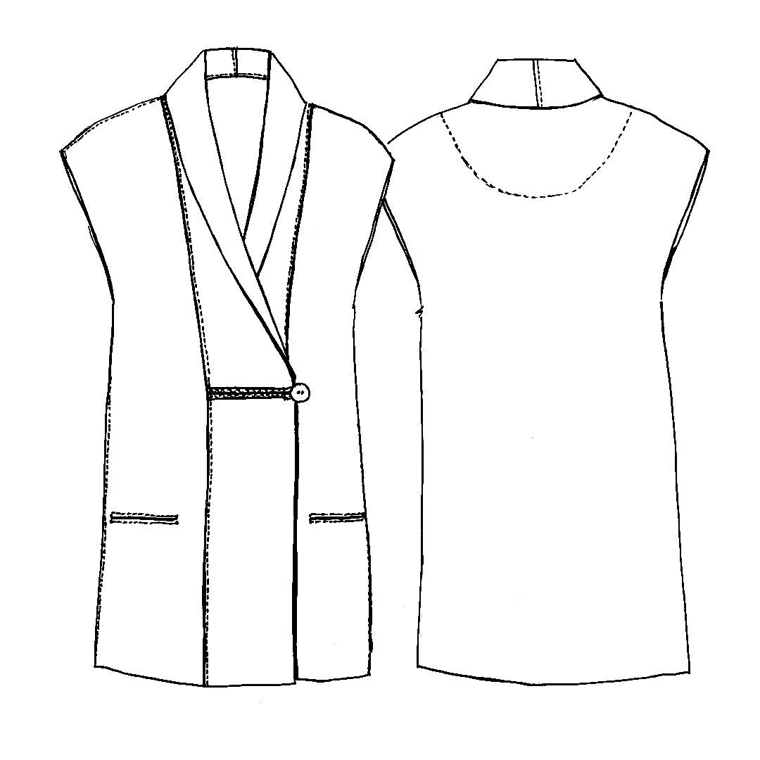 Tessuti - Torino Vest Sewing Pattern (UK 6-22)