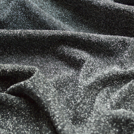 The Continuation Party Polyester Elastane Jersey Silver Sparkle Fabric Cu