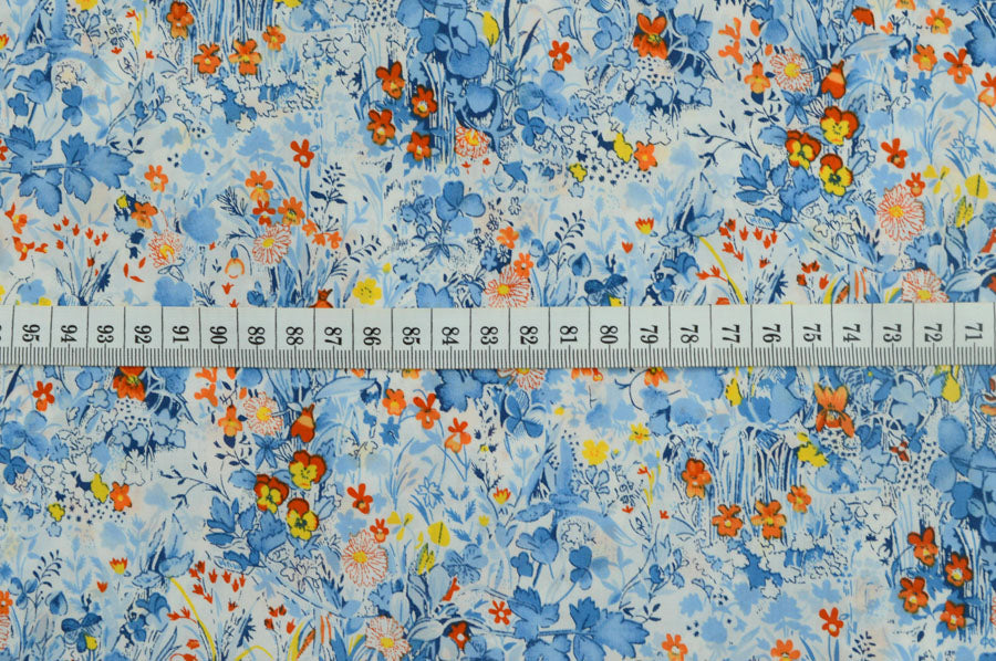 Set Piece - Pima Cotton Lawn - The Garden Of Shakespeare- Blue 1.6 mtrs