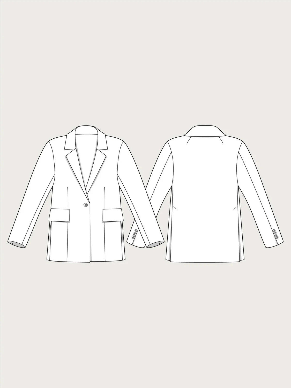The Assembly Line Blazer Sewing Pattern Sketch