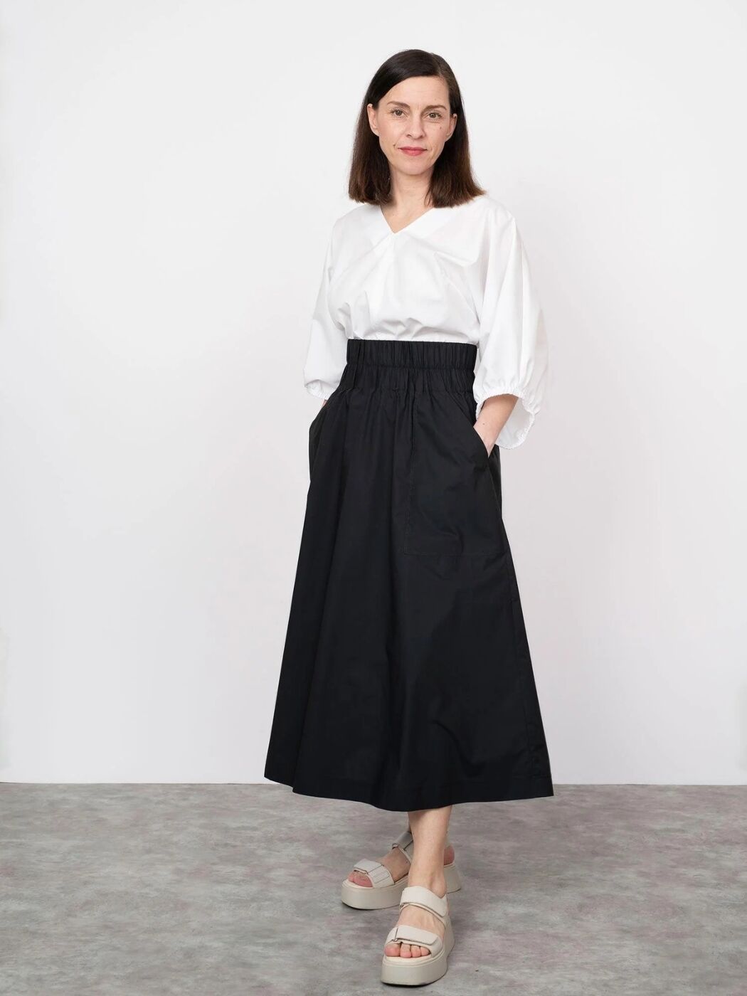 The Assembly Line - Elastic Waist Maxi Skirt Pattern (Sizes XS-3XL)