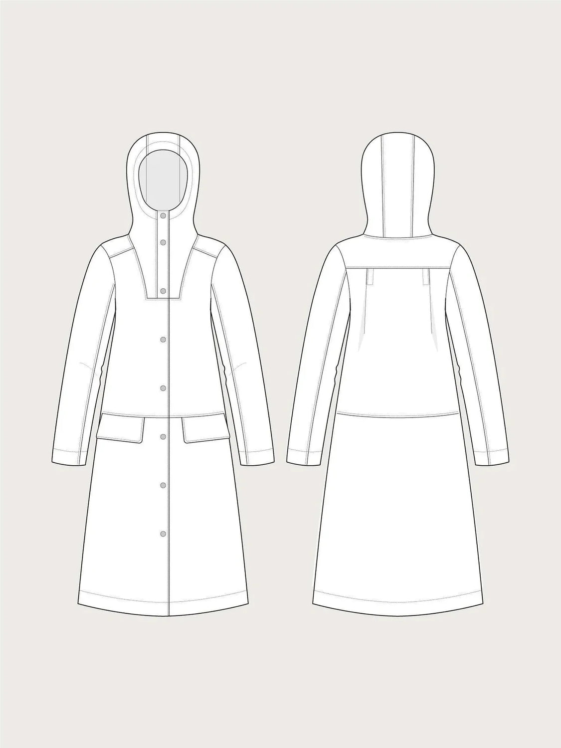 The Assembly Line - Hoodie Parka Sewing Pattern