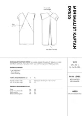 The Assembly Line - Minimalist Kaftan Dress Pattern