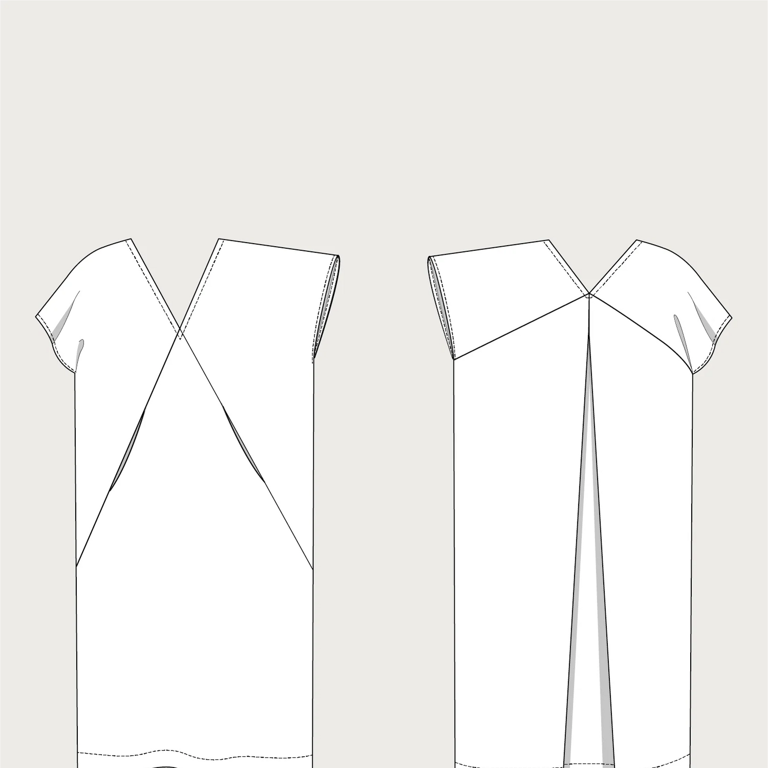 The Assembly Line - Minimalist Kaftan Dress Pattern