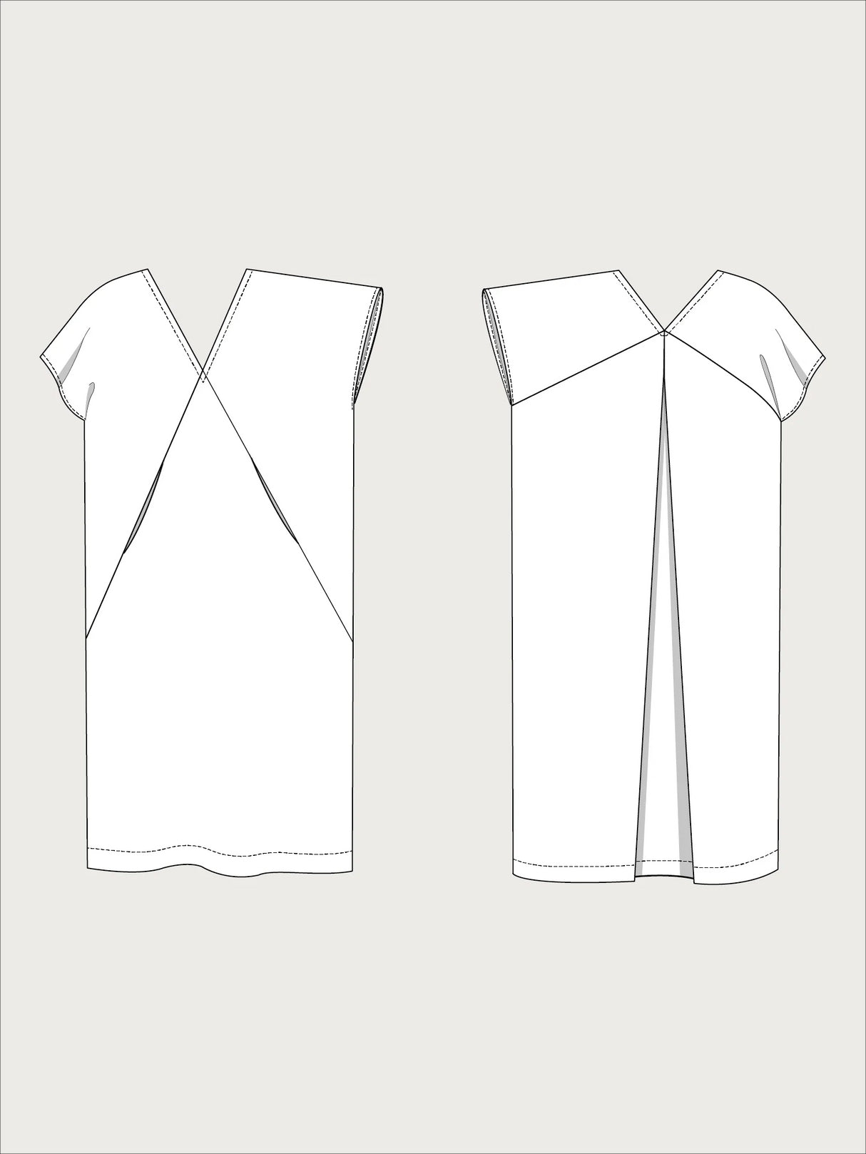 The Assembly Line - Minimalist Kaftan Dress Pattern
