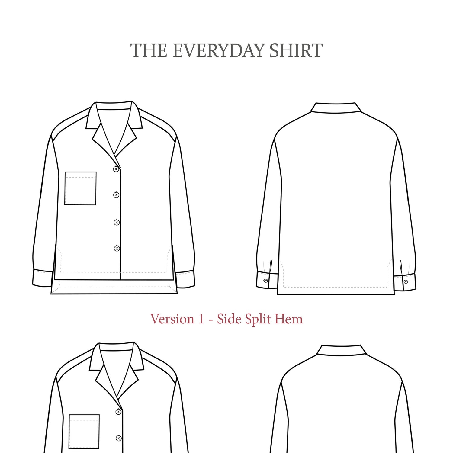 The Avid Seamstress - Everyday Shirt Pattern (UK 6-22)