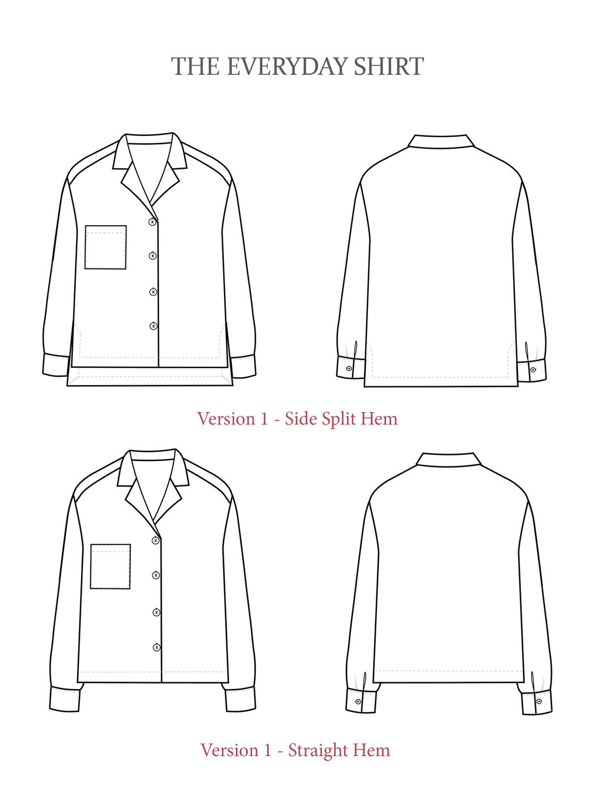 The Avid Seamstress - Everyday Shirt Pattern (UK 6-22)