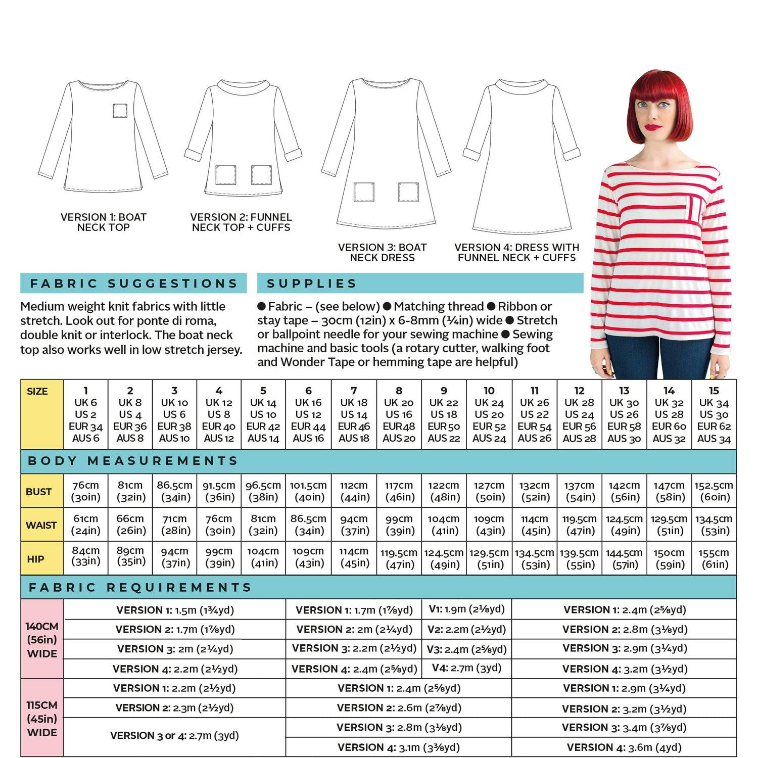 Tilly and the Buttons - Coco Top & Dress Pattern (UK 6-34)