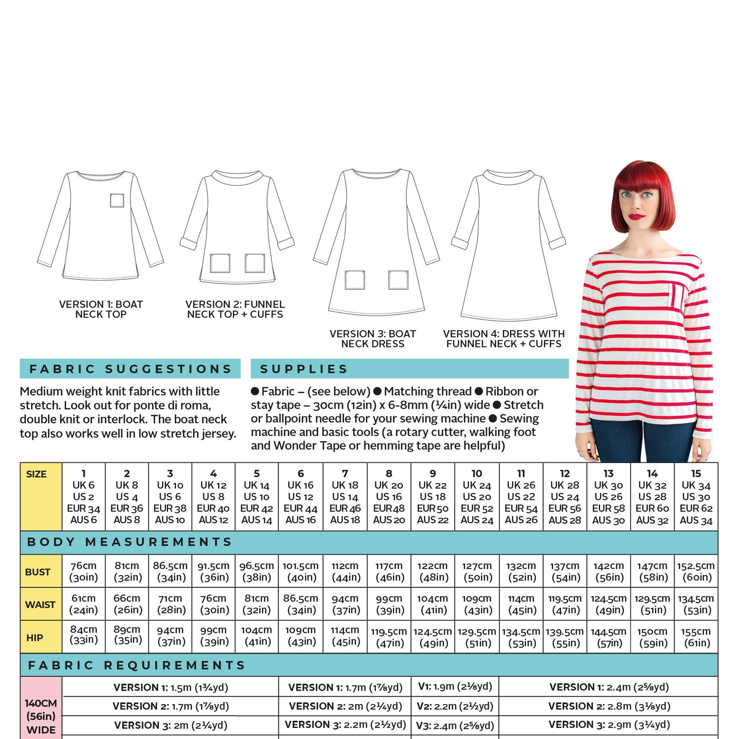 Tilly and the Buttons - Coco Top & Dress Pattern (UK 6-34)