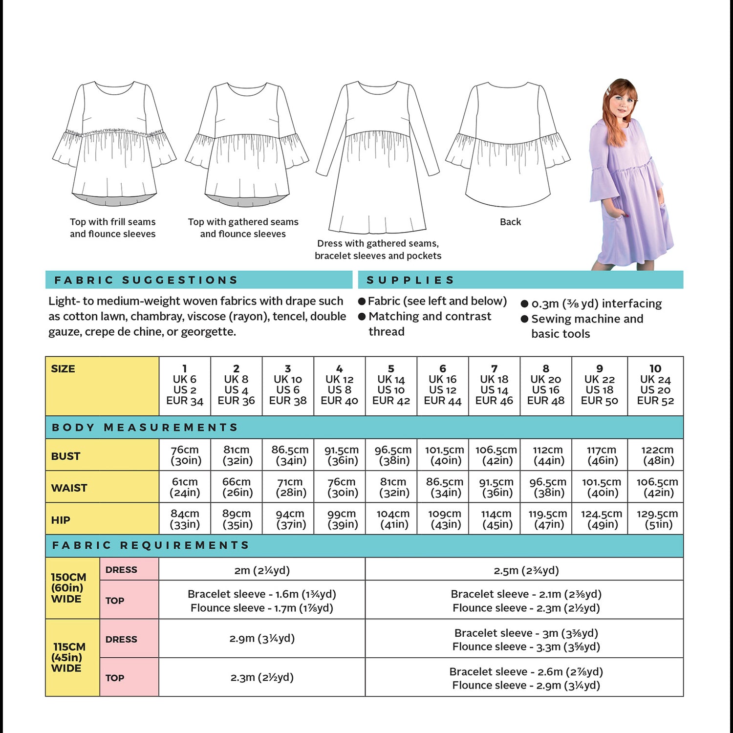 Tilly and the Buttons - Indigo Top & Dress Pattern (UK 6-24)