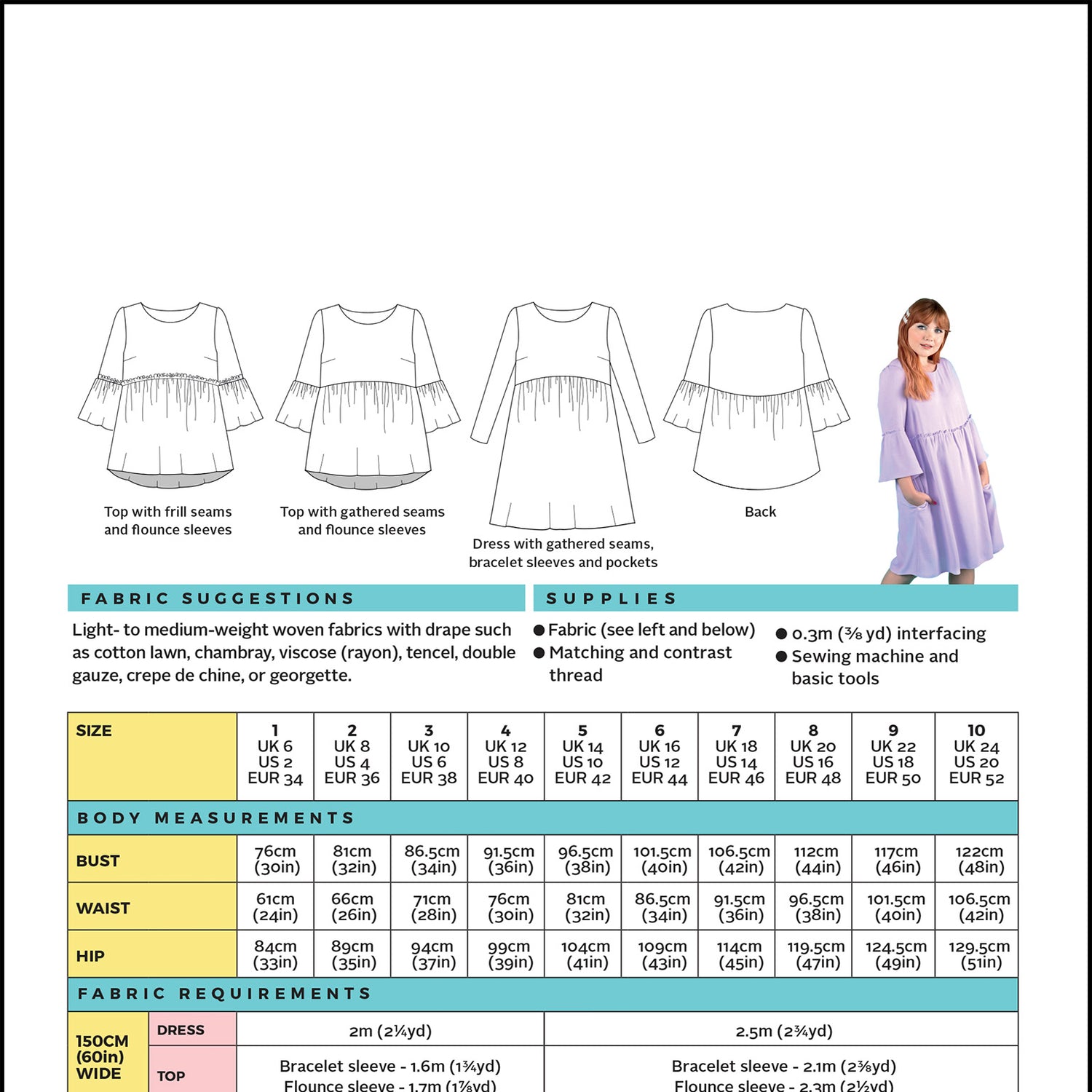 Tilly and the Buttons - Indigo Top & Dress Pattern (UK 6-24)