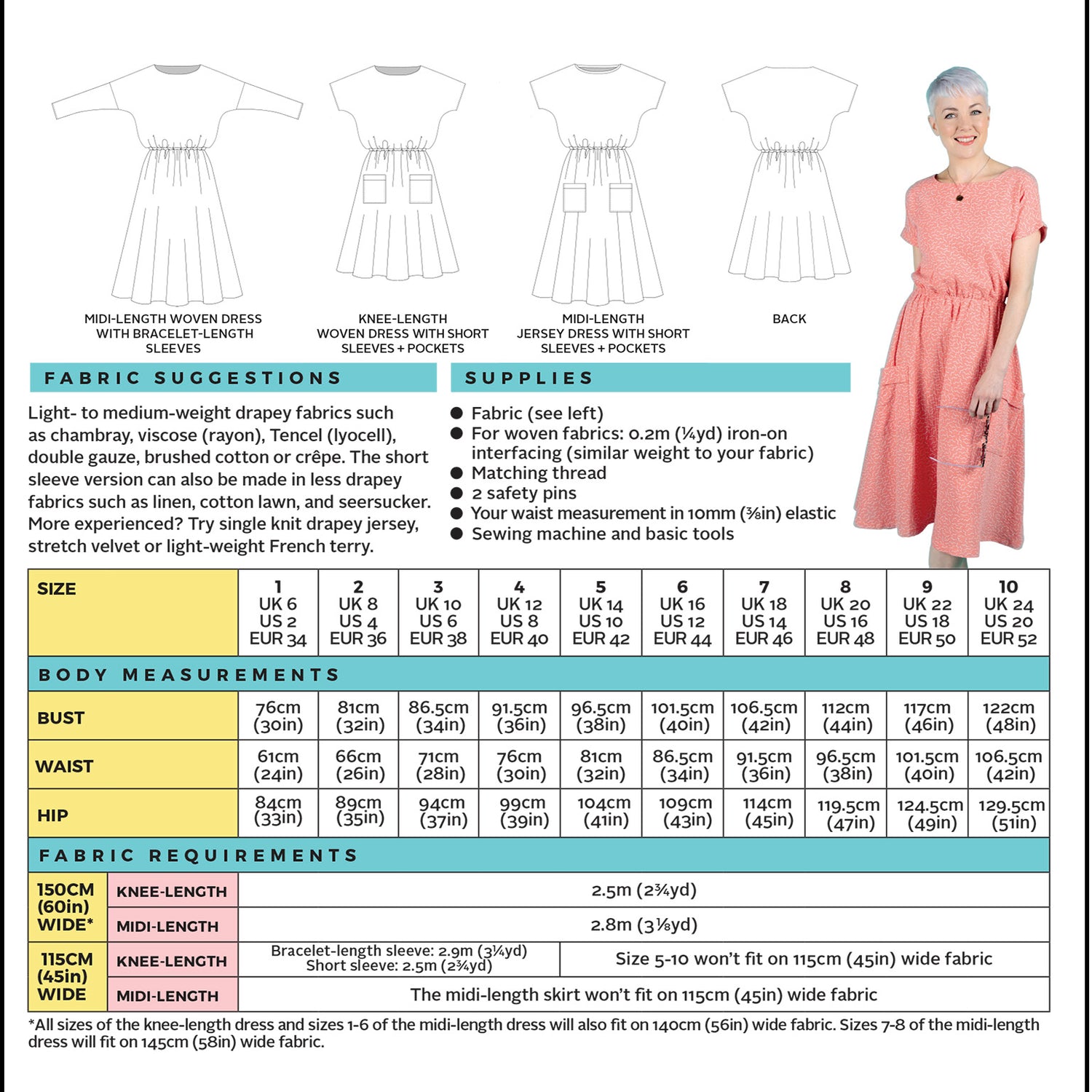 Tilly and the Buttons - Lotta Dress Pattern (UK 6-24)