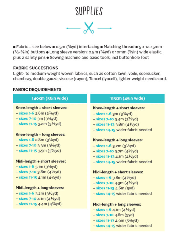 Tilly and the Buttons - Lyra Shirt Dress Pattern (UK 6-34)