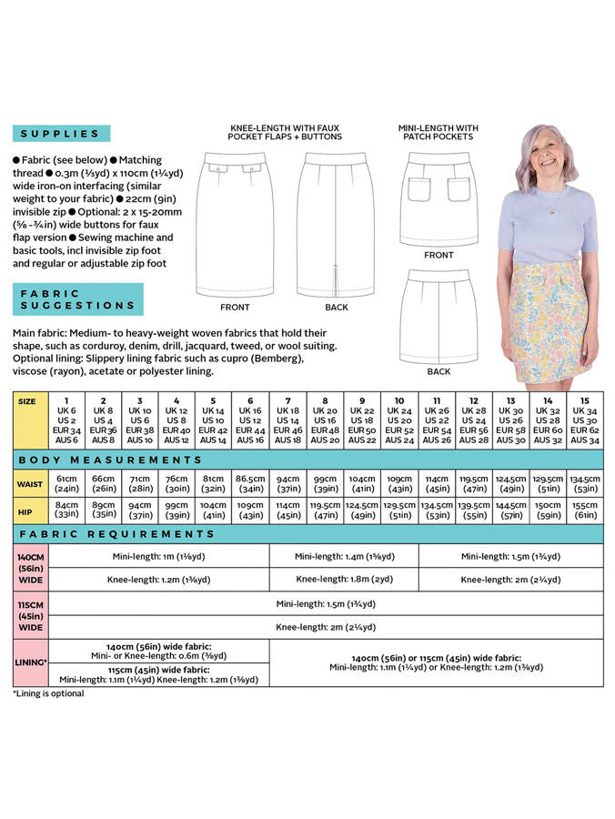Tilly and the Buttons - Ramona Skirt Pattern (UK 6-34)