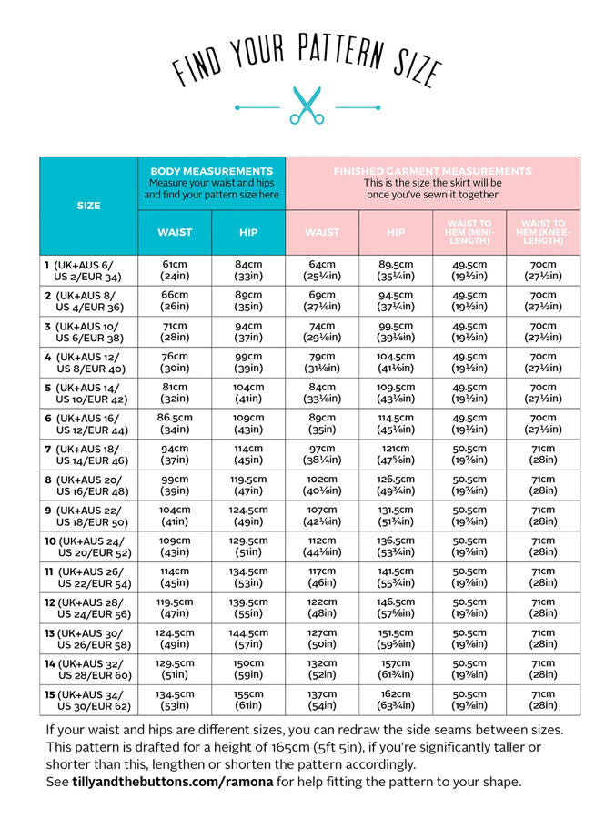 Tilly and the Buttons - Ramona Skirt Pattern (UK 6-34)