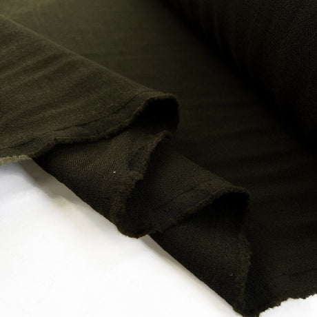 Tilo Olive Green Wool Elastane Italian Ex Designer Knit Jersey Fabric Fold