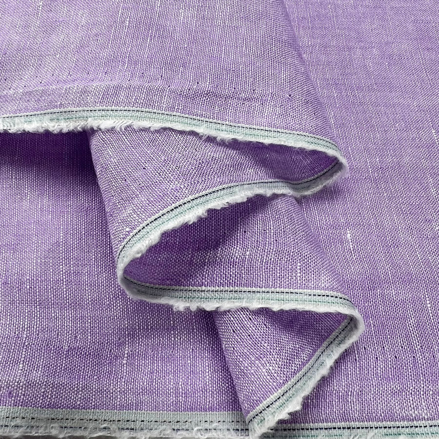 Traditional Linen Violet Purple Rami Woven Dress Fabric Fold